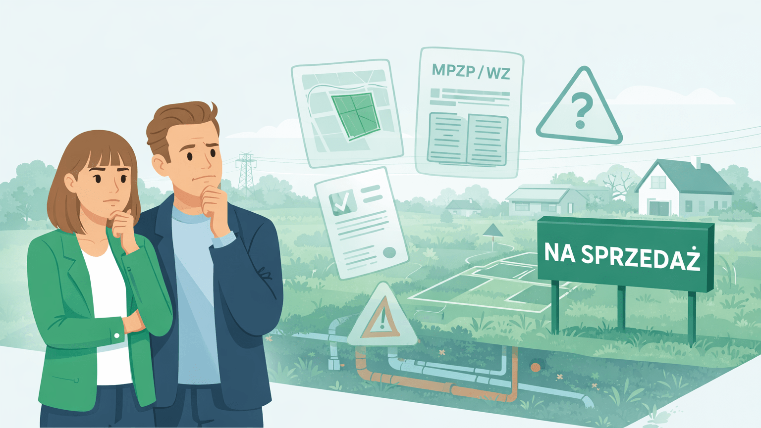 Para sprawdza działkę budowlaną przez zakupem